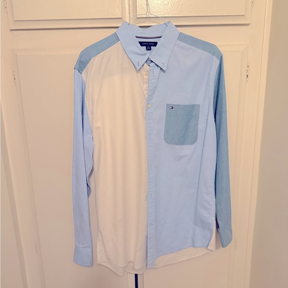 Men’s Tommy Color Block Button Down